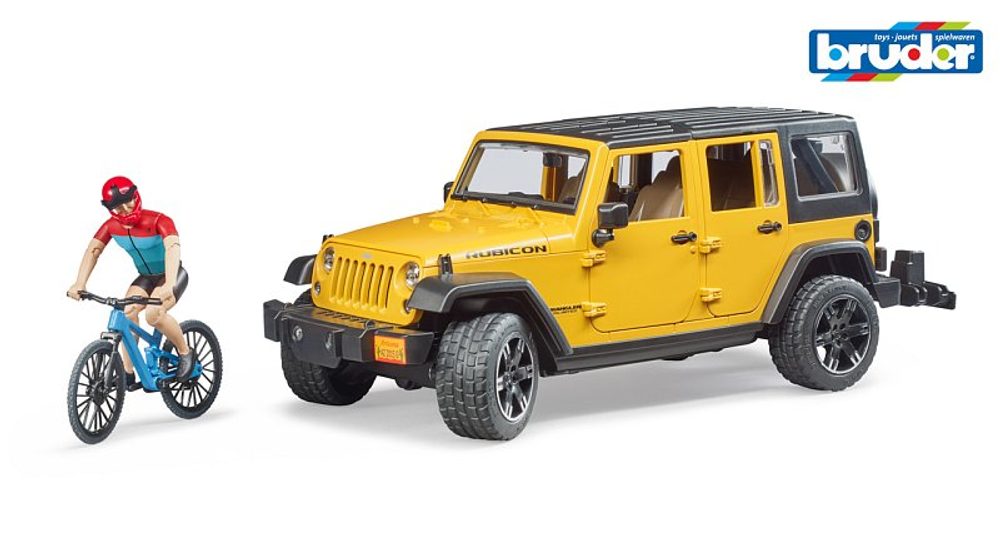 Levně Volný čas - Jeep Wrangler Rubicon Unlimited s horským kolem a cyklistou