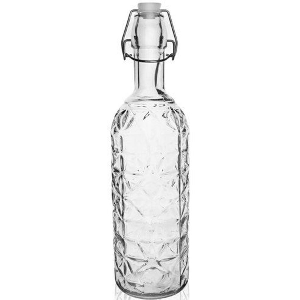 Levně láhev 1,1l ELA, patent.uzávěr CLIP, sklo