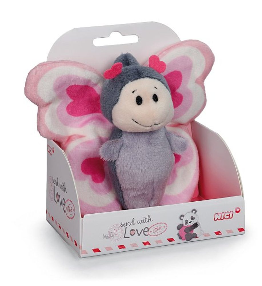 Levně NICI plyš Motýlek Love 10cm, v dárkové krabičce