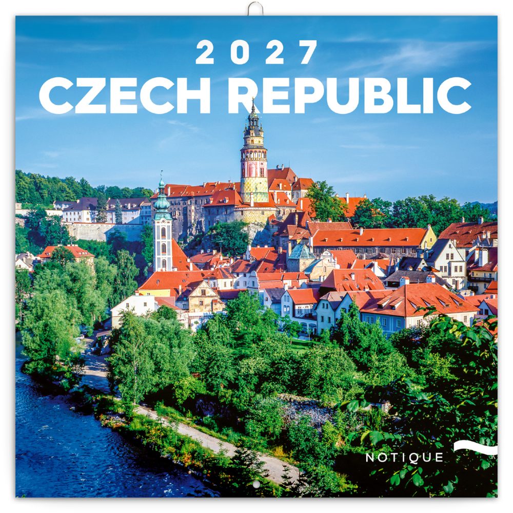 Levně NOTIQUE Poznámkový kalendář Česká republika 2027, 20 x 20 cm