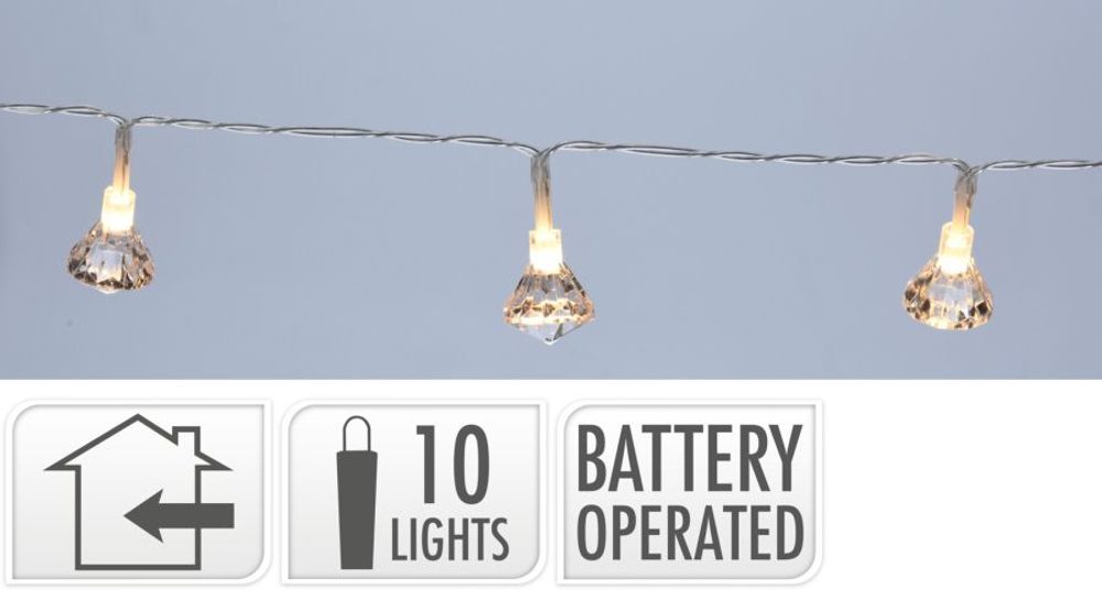Levně řetěz cm, LED, DIAMANTY, na baterie