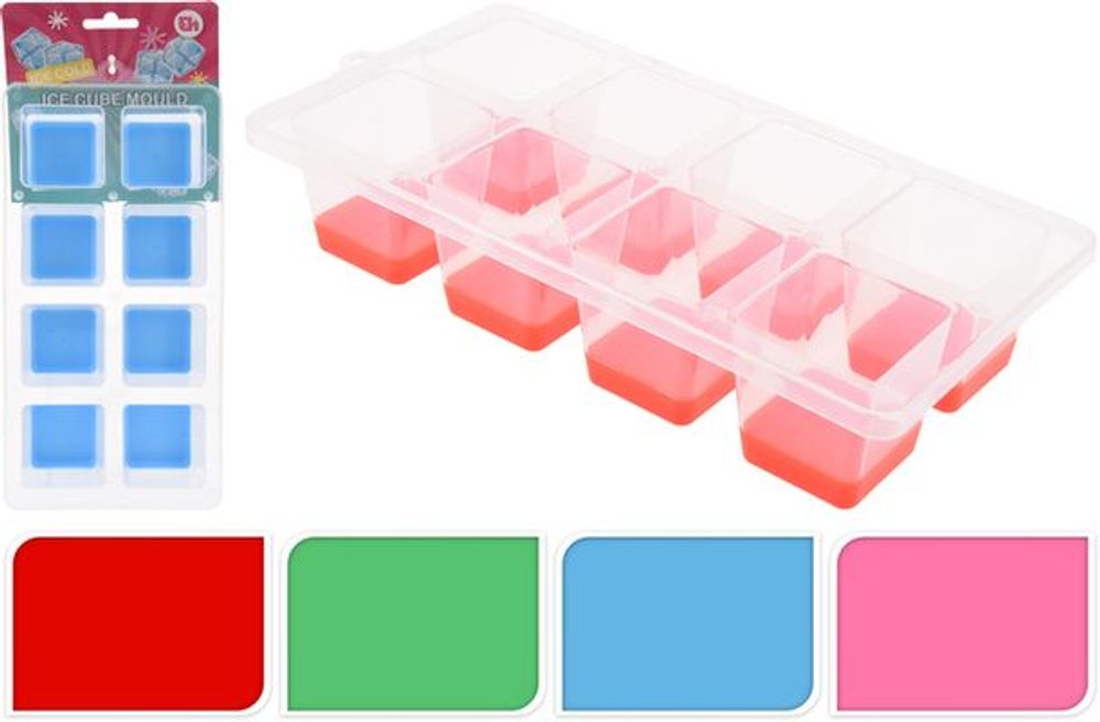 Levně forma na led 25x13x5cm, 8 vel.kostek, pružné dno