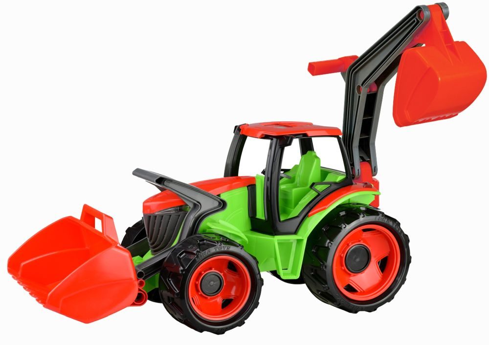 Levně Lena Traktor se lžící a bagren, modro šedý