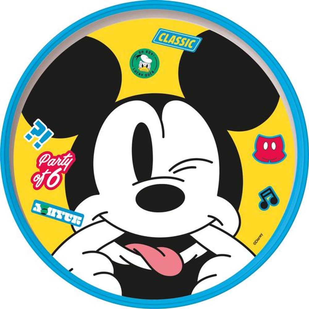 Levně STOR TALÍŘ MICKEY S PROTISKLUZOVÝM DNEM PLAST 19,5X2,5