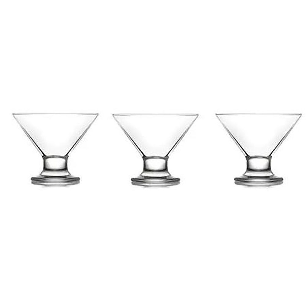 Levně zmrzlinka 190ml, 3ks, CREMA v.8,0cm, sklo