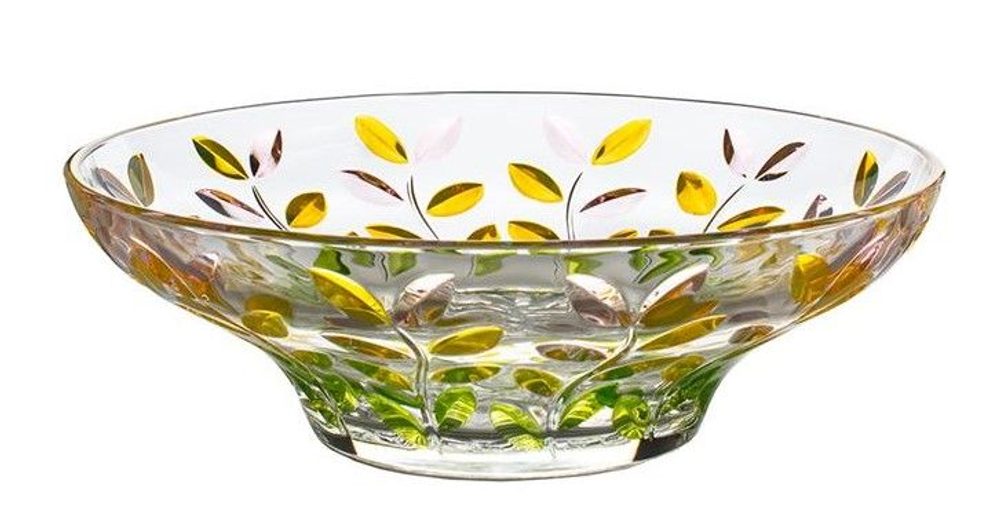 Levně mísa d30,5cm, BOHEMIA PR. LAURUS SPRING, barev. sklo
