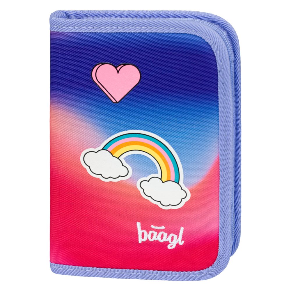 Levně BAAGL Školní penál jednopatrový Hippie
