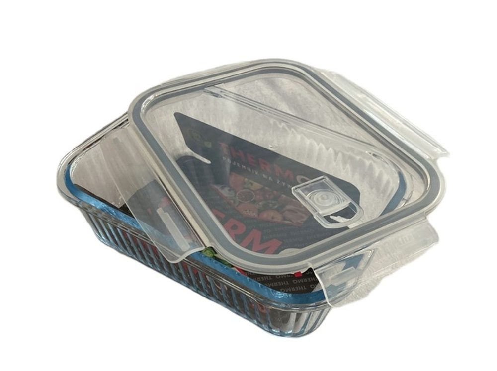 Levně dóza 1,52l,22x16,4x6,6cm, THERMO, var.sklo, plast.víčko+ventil