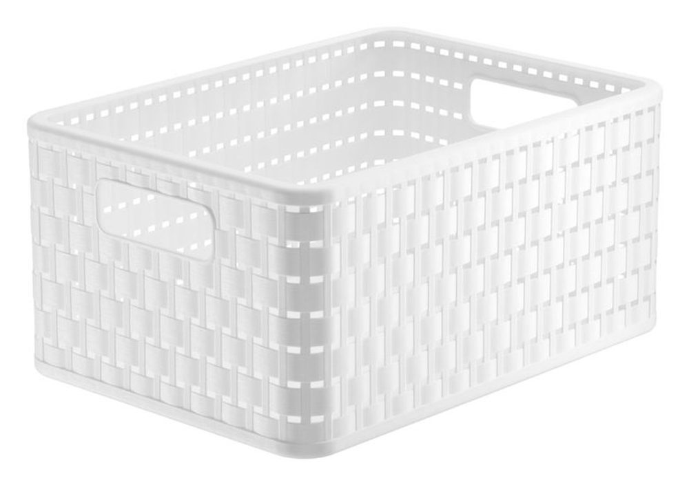 Levně koš-box 11,0l bílý COUNTRY A5+, 32,8x23,8x16, plast