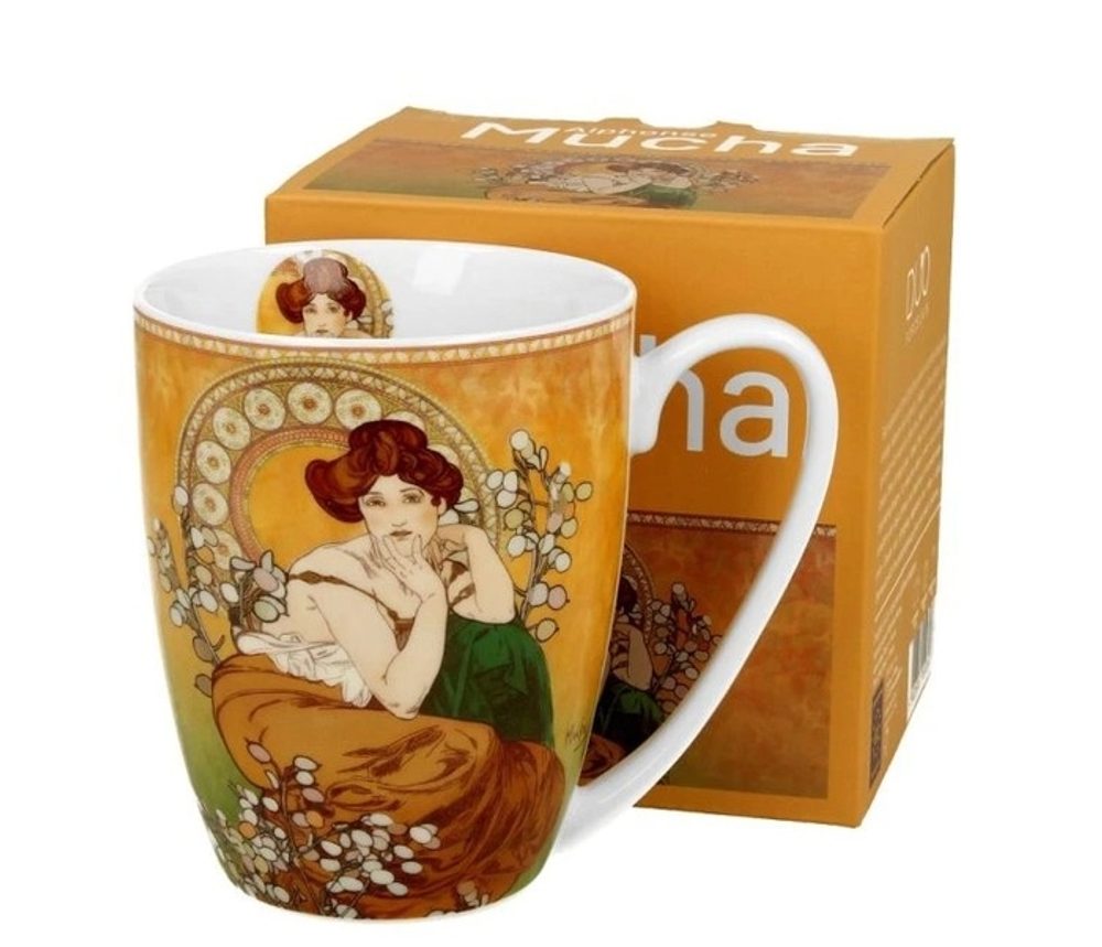 Levně hrnek 280ml A.MUCHA, TOPAZ, DB, porcelán