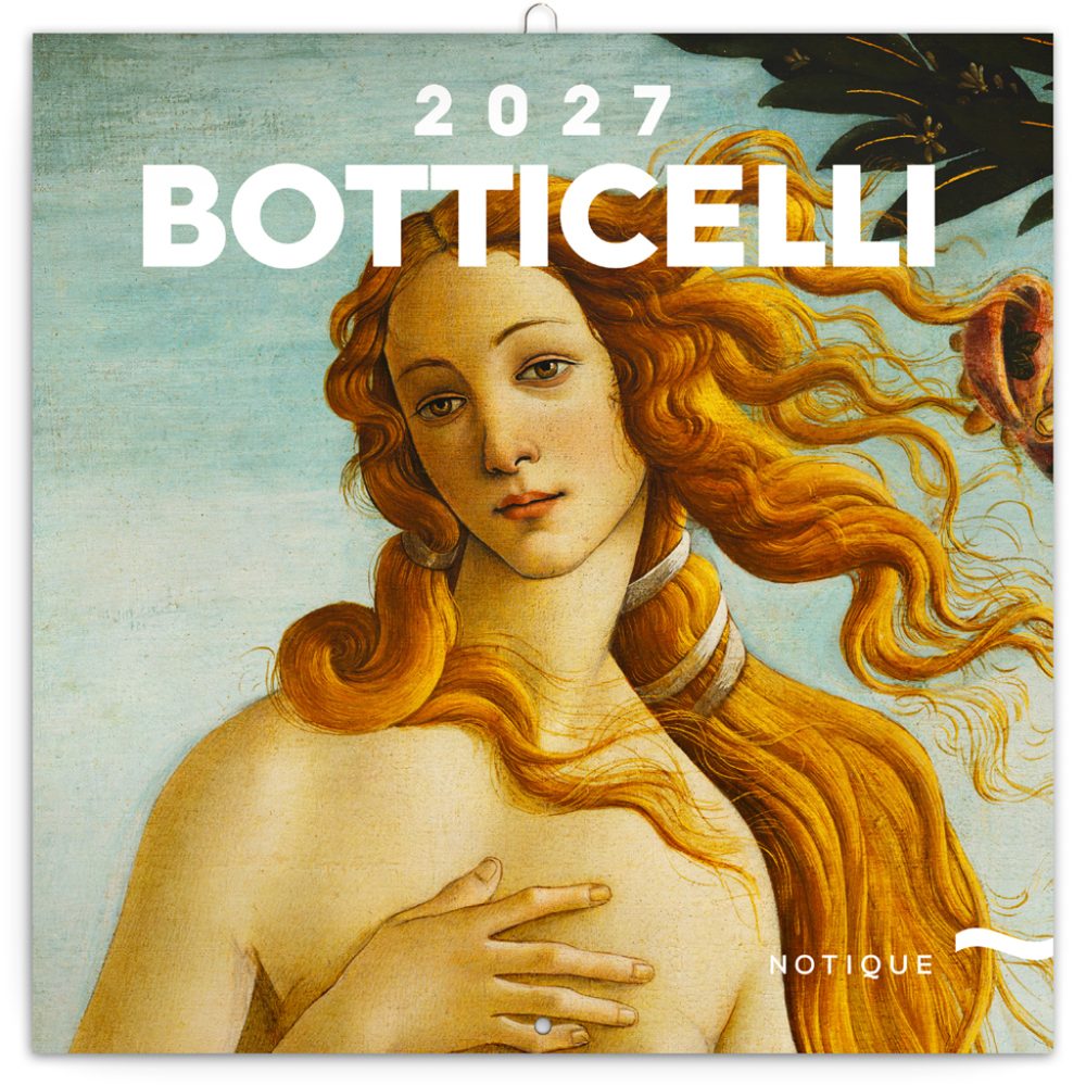 Levně NOTIQUE Poznámkový kalendář Sandro Botticelli 2027, 30 x 30 cm