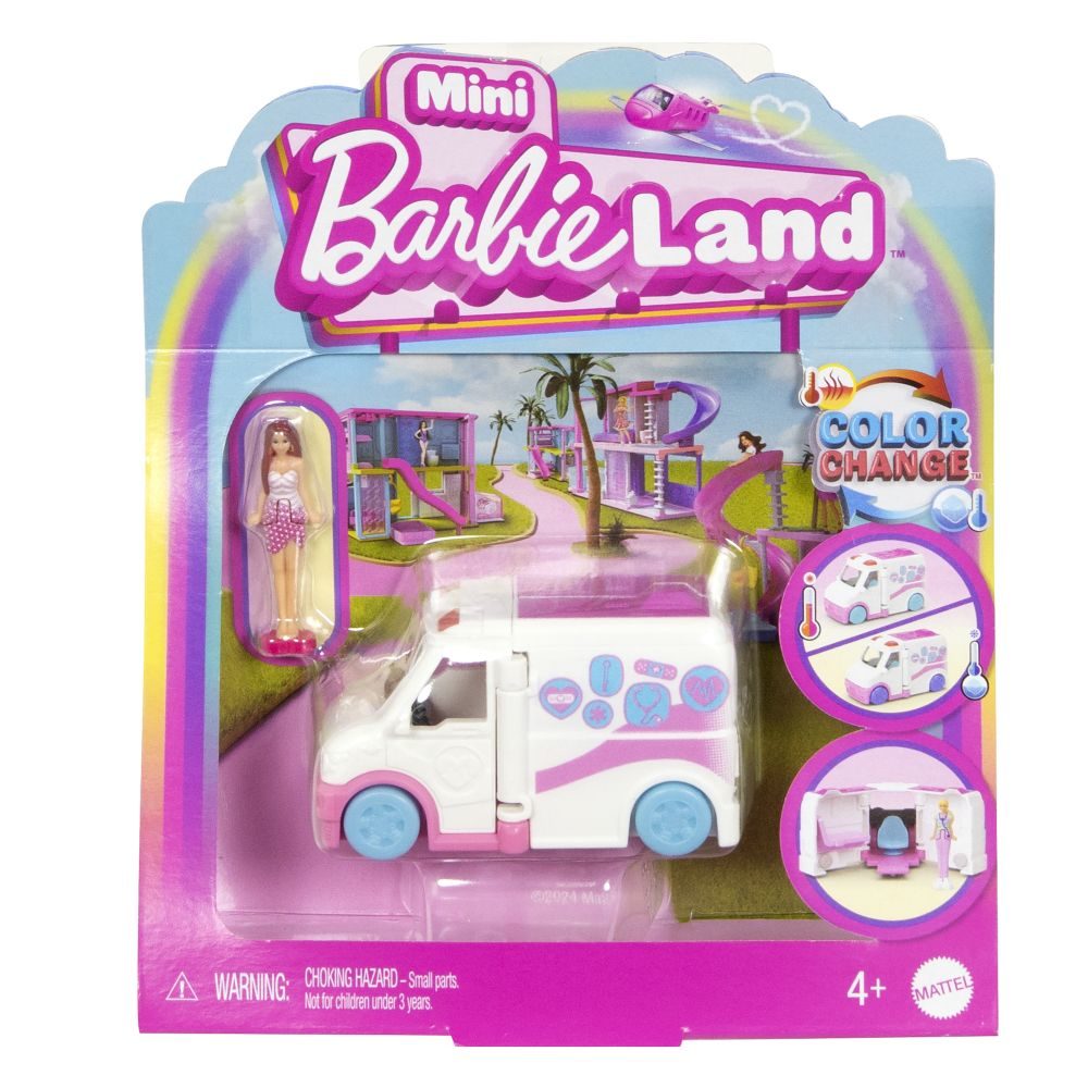 Levně BRB MINI BARBIELAND DOPRAVNÍ PROSTŘEDKY - KLINIKA NA KOLECH