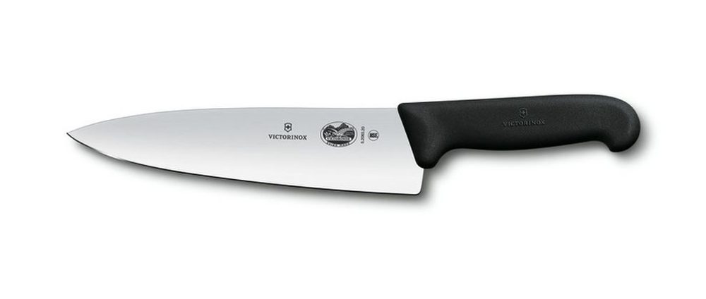 Levně nůž 20cm ostří, kuch.široký, FIBROX, protiskl. VICTORINOX, černý