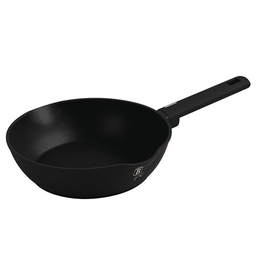 Levně BERLINGERHAUS Pánev hluboká s titanovým povrchem 24 cm Matte Black Collection BH-8177