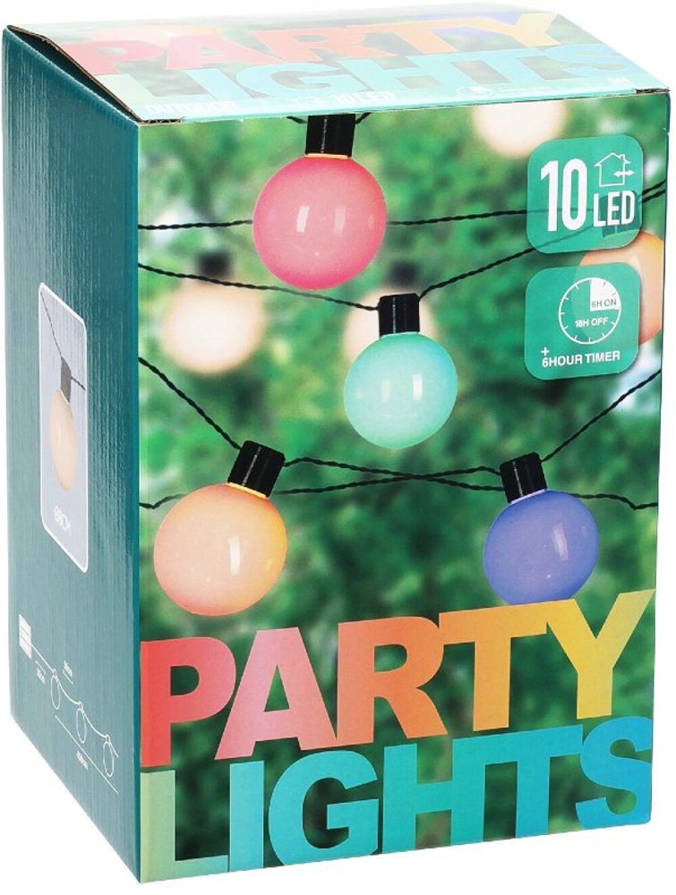 Levně PROGARDEN Světelný řetěz venkovní LED PARTY 10 žárovek barevná KO-XX8115810