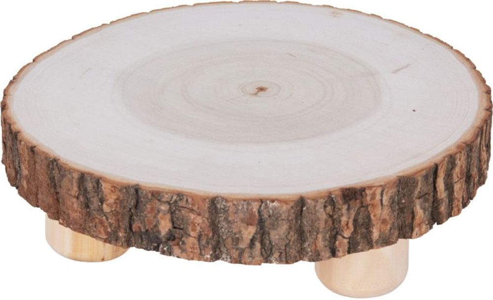 Levně podnos d21cm, na noze, dřevo