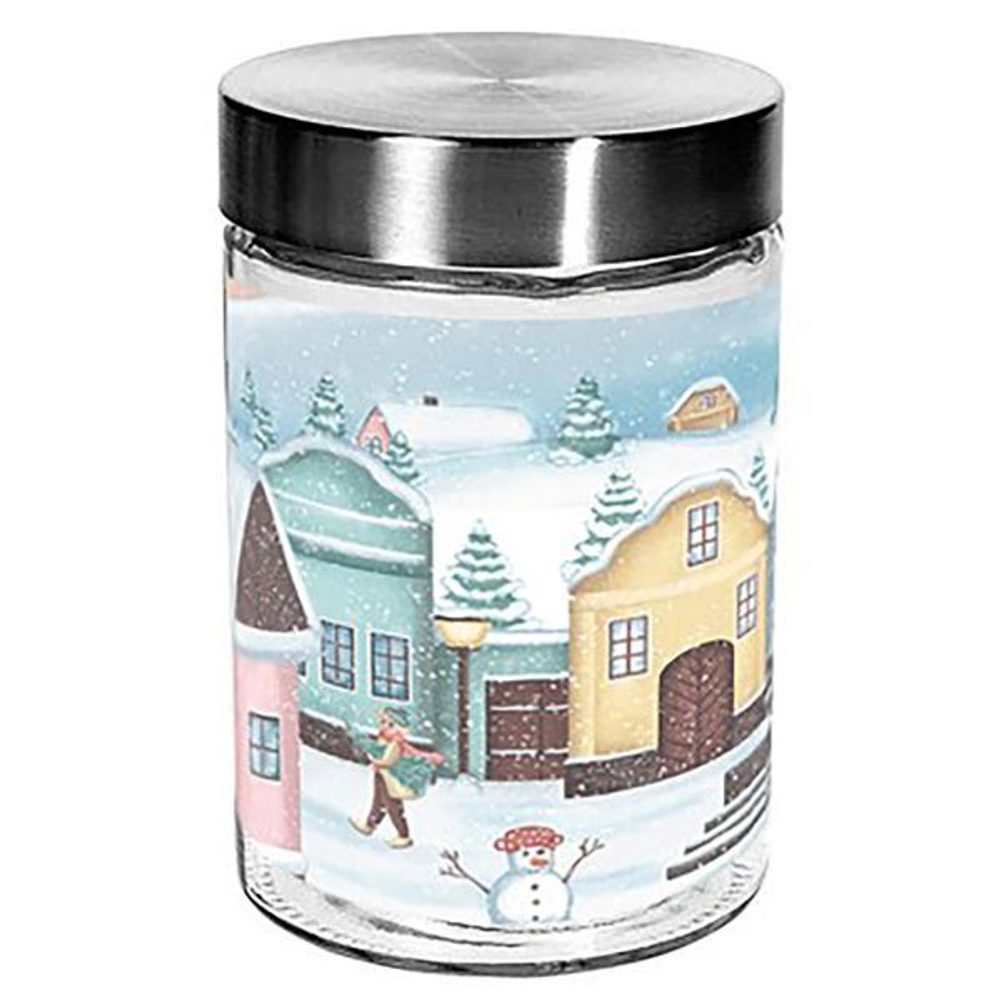 Levně TORO DÓZA NA CUKROVÍ SKLO 1,1L, 11,6X17,5CM VESNIČKA