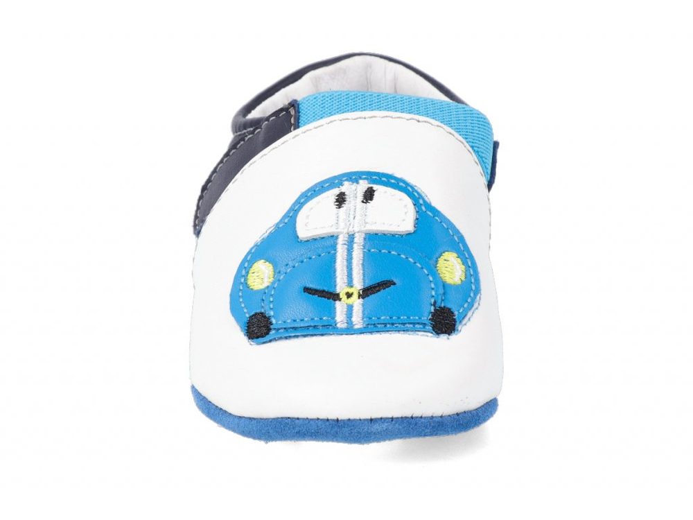 DDstep Dětské kožené capáčky  - Autíčko (White) - S (obrázek 3)