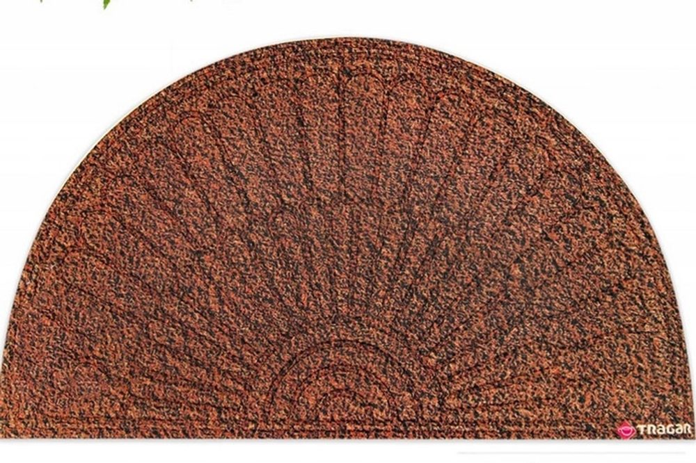 Levně rohož 75x45cm PŮLKRUH VĚJÍŘ hnědá, K-602-2