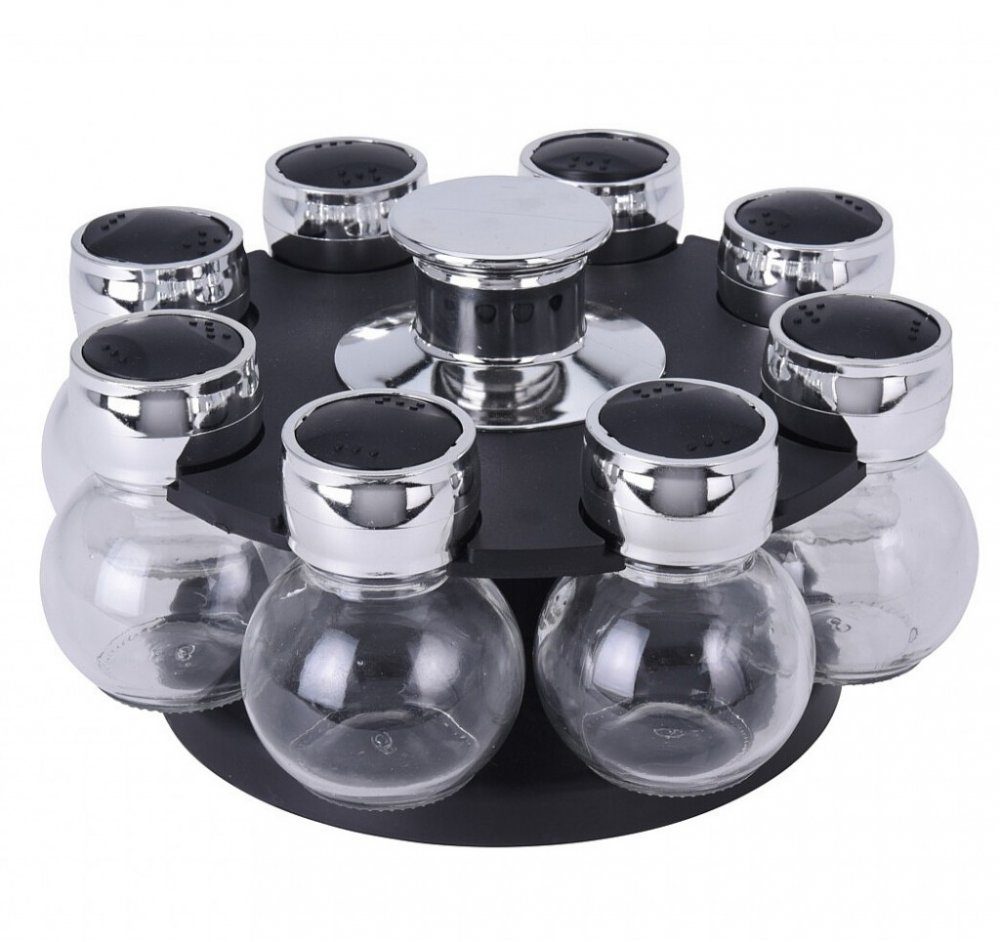 Levně EXCELLENT HOUSEWARE Kořenky v otočném stojanu sada 9 ks KO-170488850