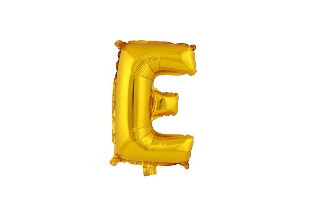Levně TORO BALÓNEK PÍSMENKO "E", VEL.: CCA 30CM, MATNĚ ZLATÁ