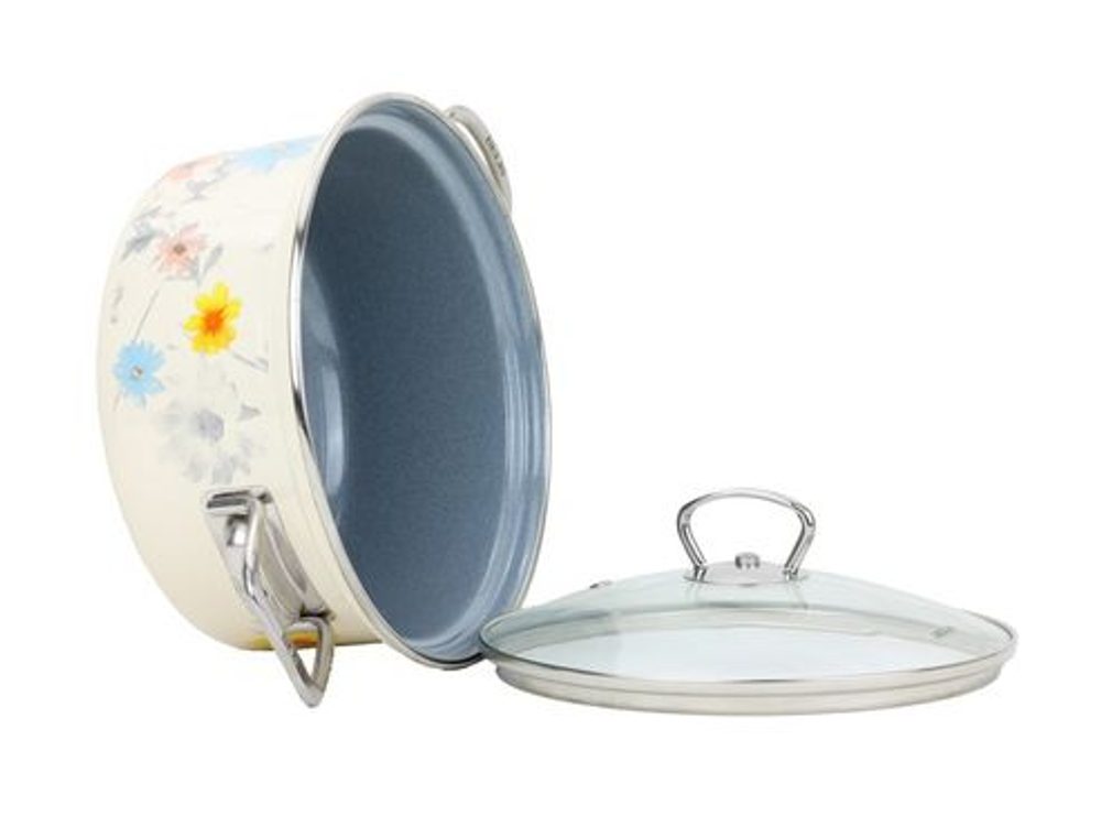 Levně rendlík+PO d16 sklo bílý, MEADOW, 1,4l, smalt
