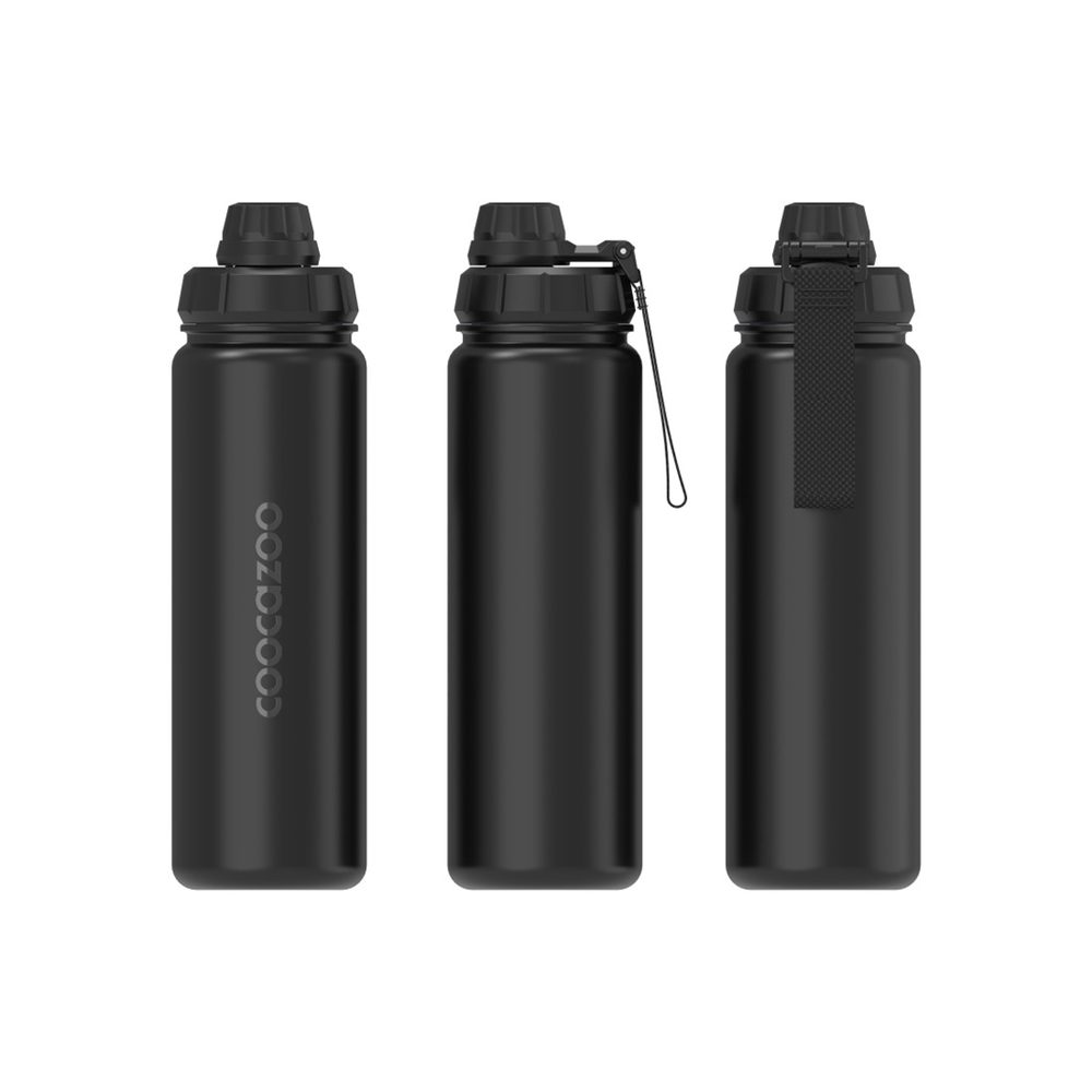 Levně Izolovaná láhev na pití z nerezové oceli coocazoo 0,7 l, Black