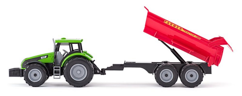 Levně FAUNICA Sada - traktor s býkem