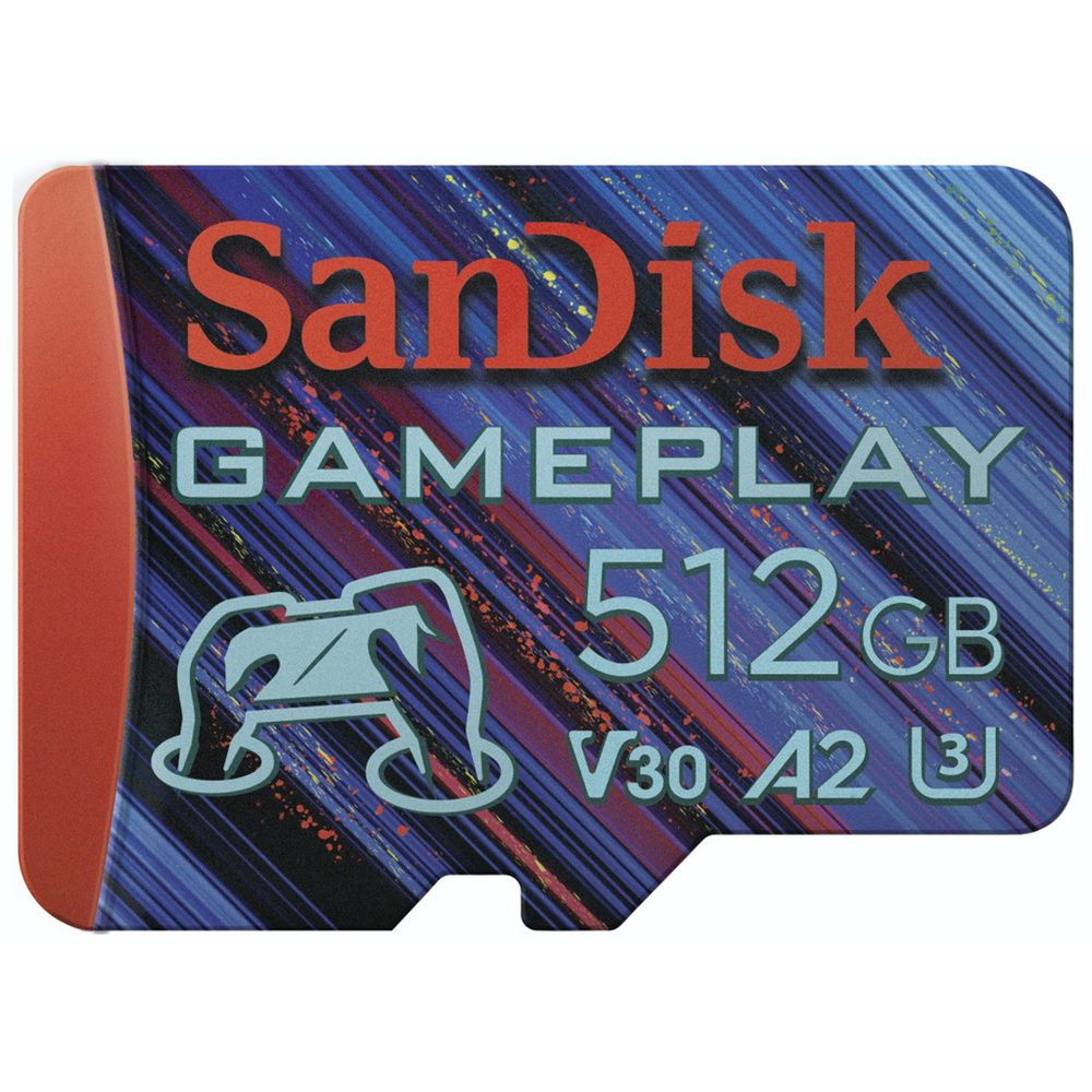 Levně SanDisk GamePlay microSDXC UHS-I Card, 512 GB Gaming microSDXC, 190 MB/s (čtení), 130 MB/s (zápis)