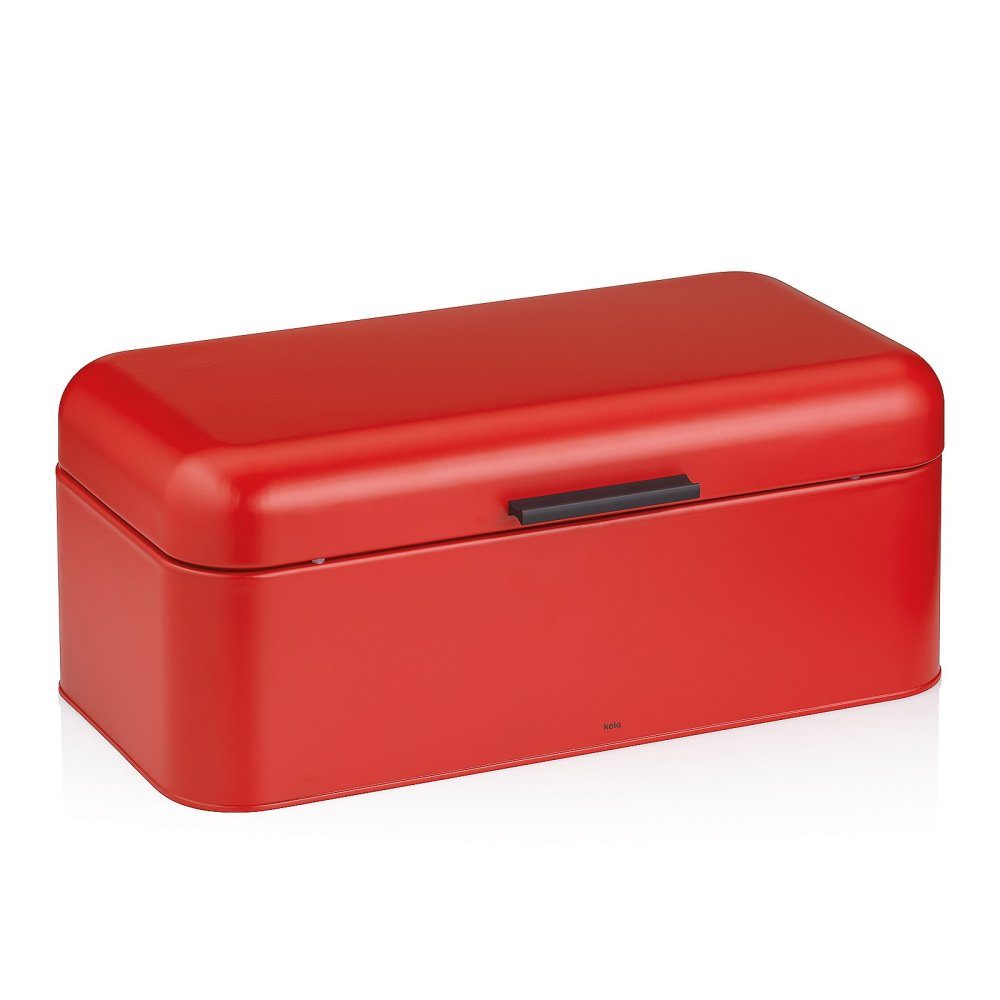 Levně KELA Chlebník Frisca kov, červená 42,5x22,5x17,5 cm KL-12842
