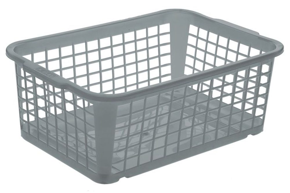 Levně košík 30x20x10cm, křišťál.šedý, plast