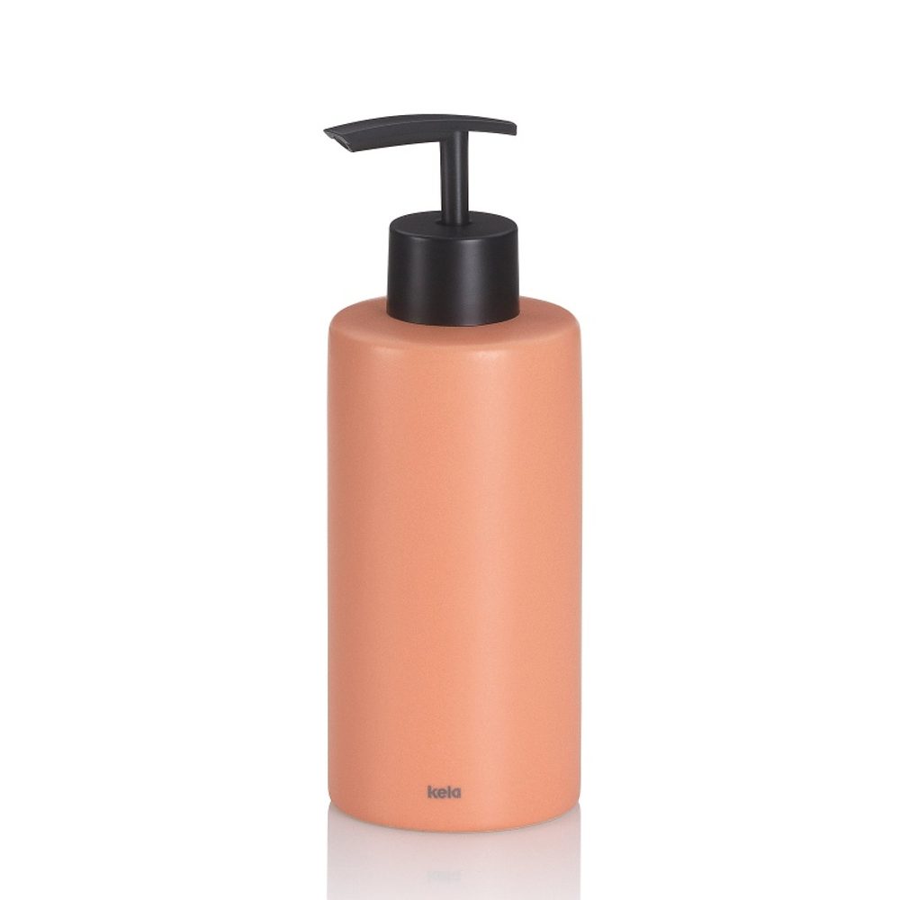 Levně KELA Dávkovač mýdla Matsi keramika broskvově růžová 300 ml KL-24087