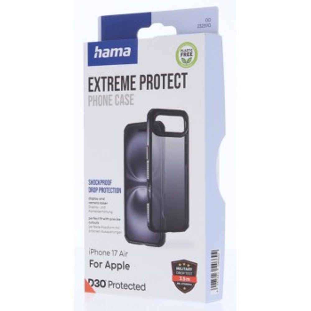 Hama Extreme Protect, kryt pro Apple iPhone Air, materiál D3O®, průhledný černý (obrázek 6)
