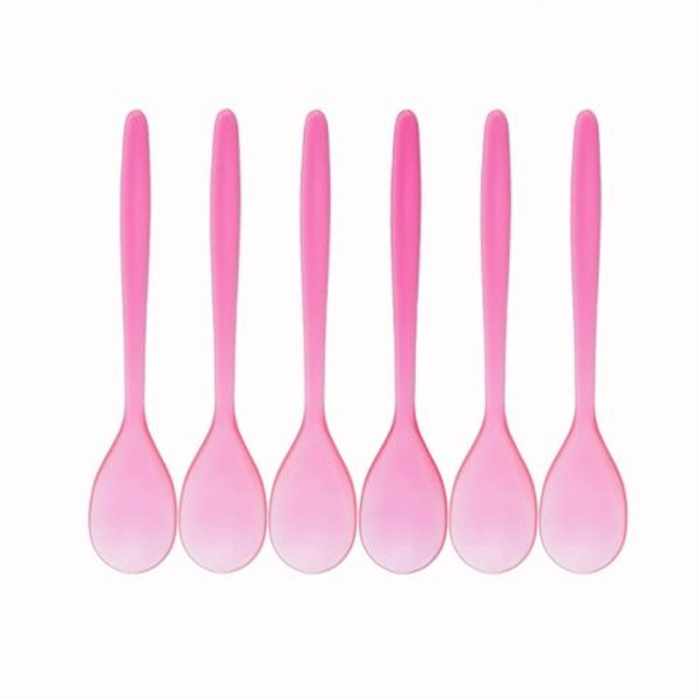 Levně lžíce 6ks káva 14cm, sada, MIX BAREV, transp.plast