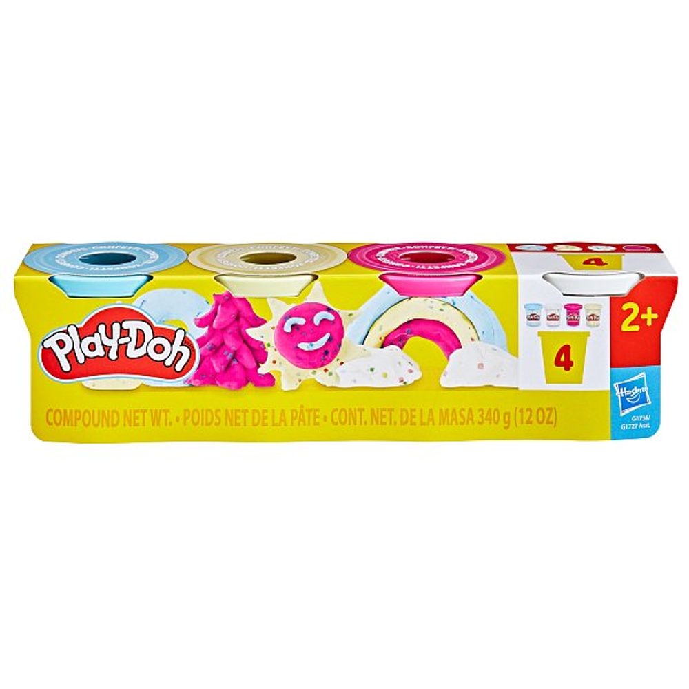 Levně HASBRO - Play-Doh 4ks kelímků s konfetami