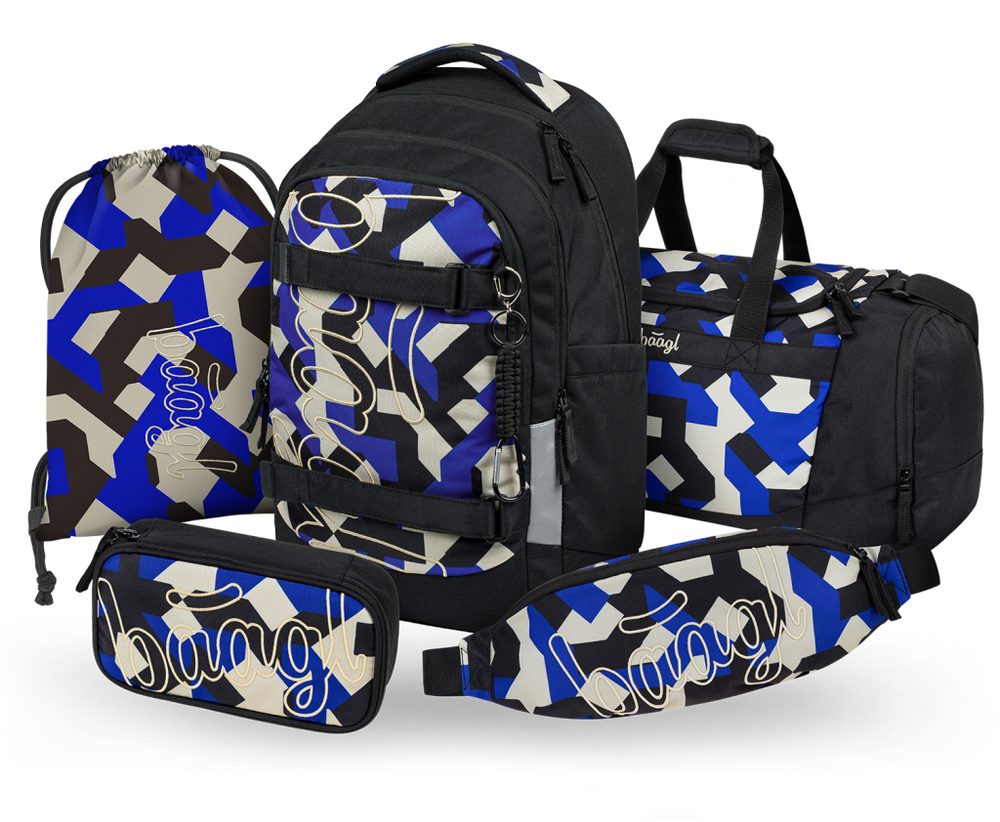 Levně BAAGL SET 5 Skate Max Variety: batoh, penál, sáček, sportovní taška, ledvinka GRS