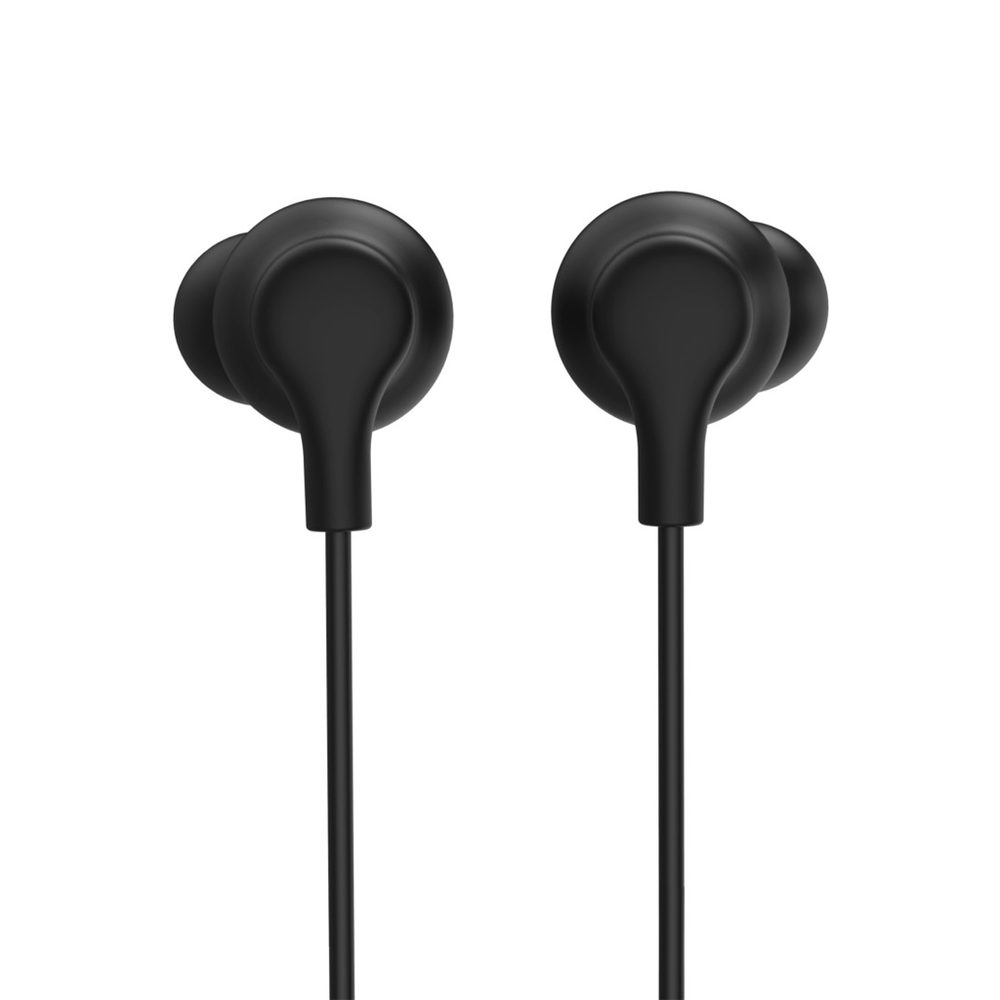 Levně Hama USB-C sluchátka s mikrofonem Curly, špunty, černá
