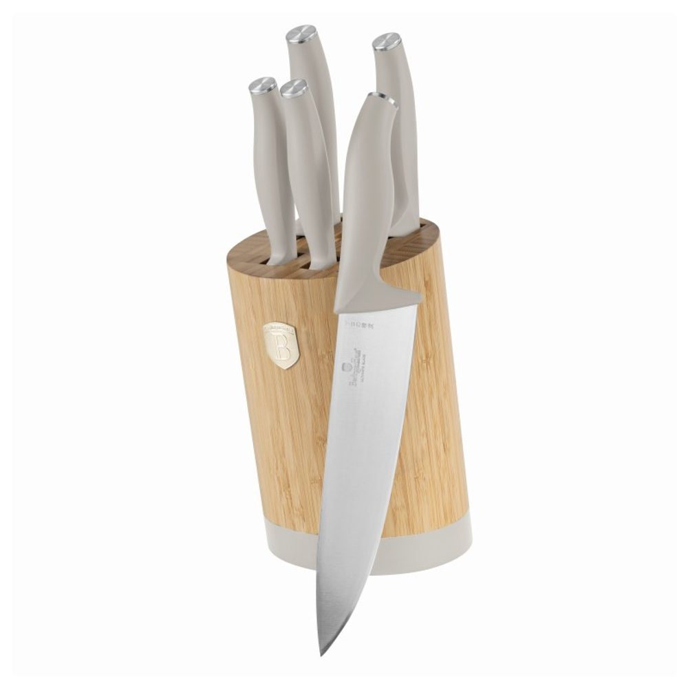 Levně BERLINGERHAUS Sada nožů se stojanem BAMBOO 6 ks Sahara Collection BH-2755