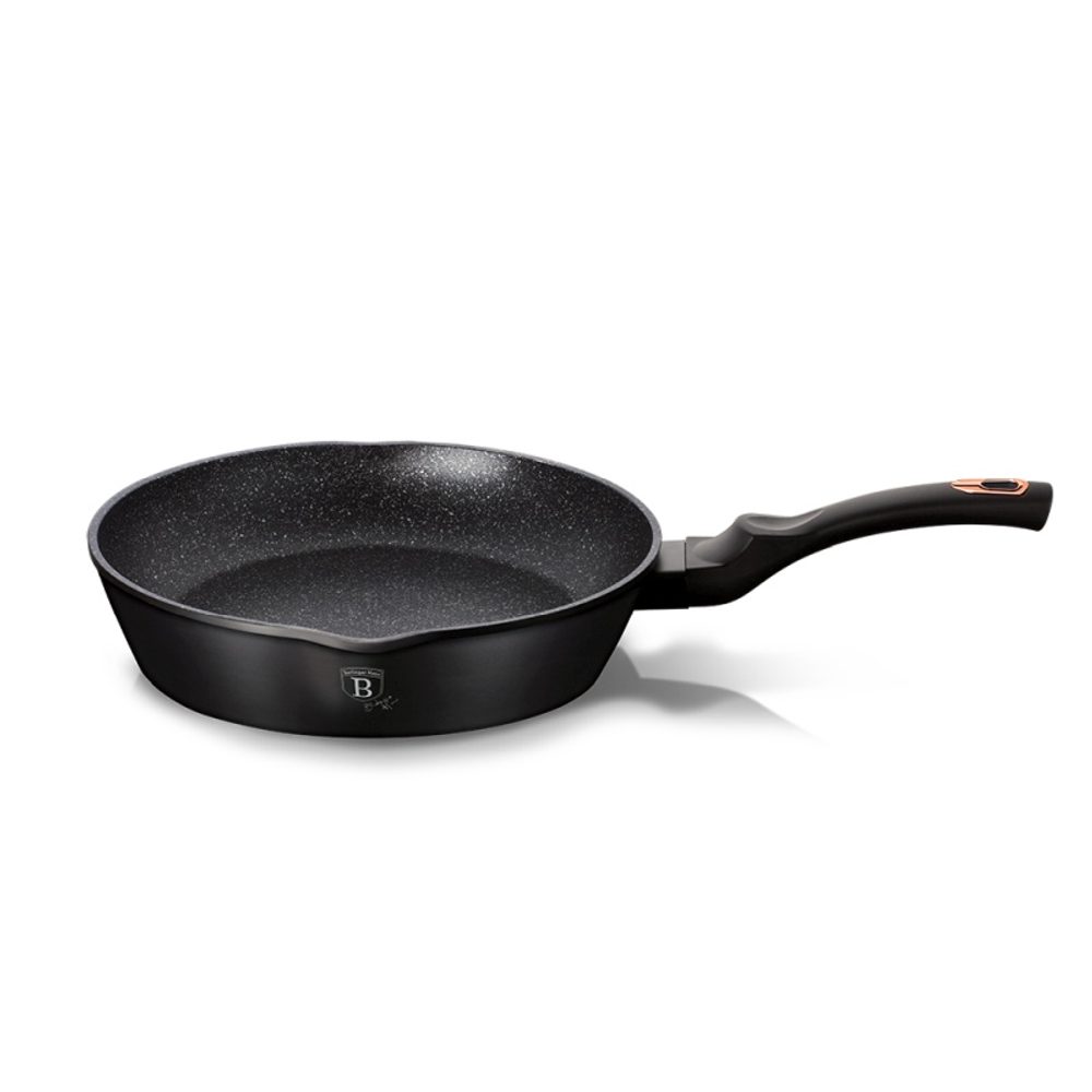 Levně BERLINGERHAUS Pánev hluboká s mramorovým povrchem 24 cm Black Rose Collection BH-6184
