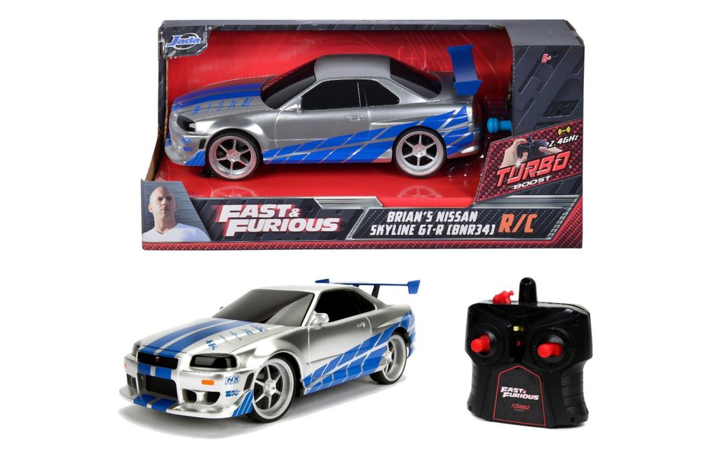Levně Rychle a zběsile RC auto Nissan Skyline 1:24