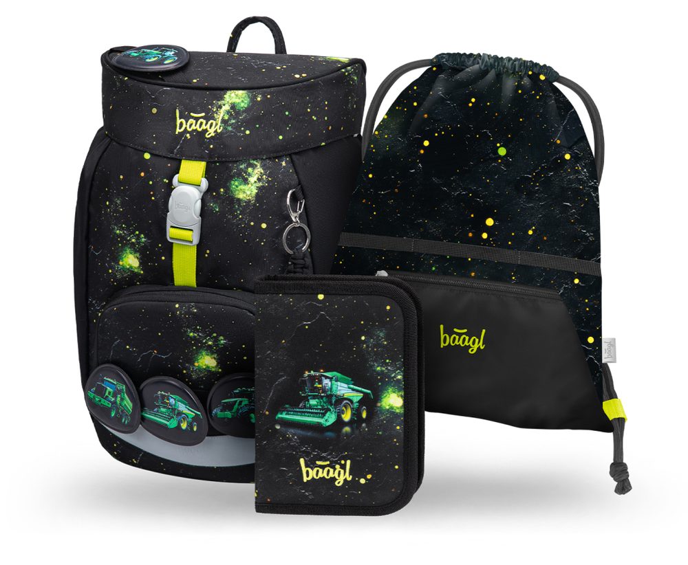 Levně BAAGL SET 3 Airy Traktor: batoh, penál, sáček GRS