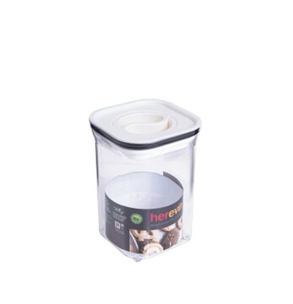 Levně dóza 1,10l vakuum víko, 10,5x10,5x15cm,transp.ABS plast