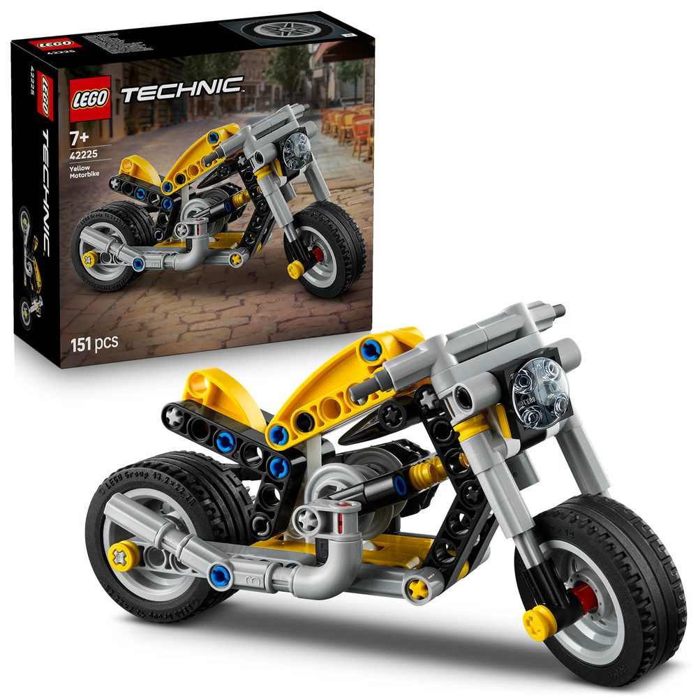 Levně Žlutá motorka