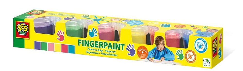 Levně SES Prstové barvy 6 x 110ml