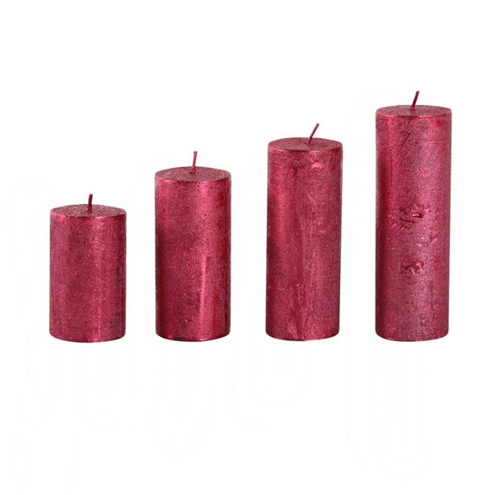 Levně Provence SVÍČKY ADVENTNÍ 4KS, ČERVENÉ