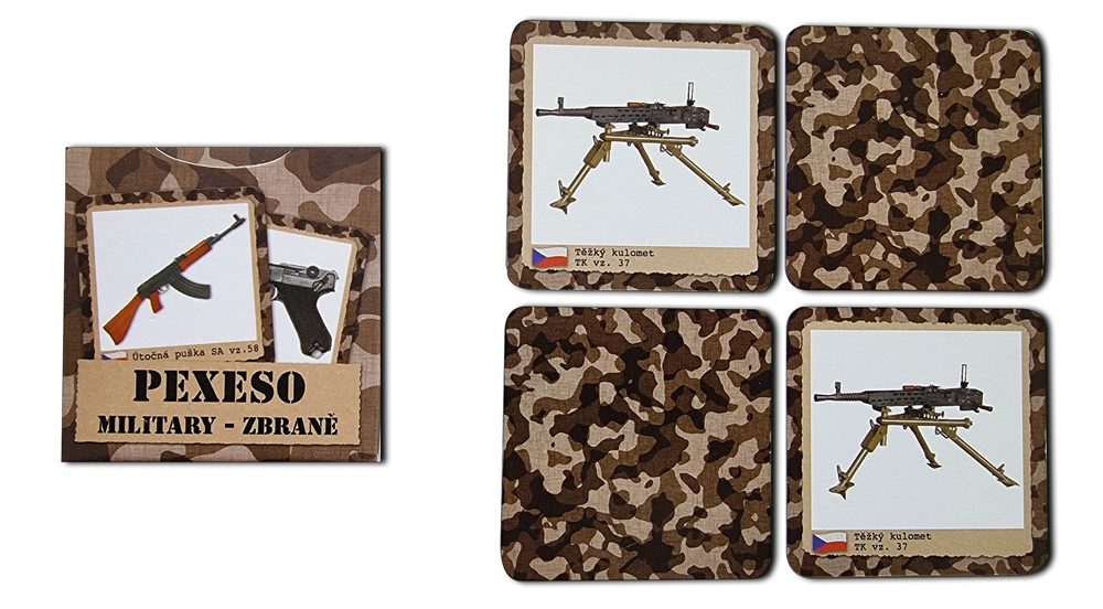 Levně Pexeso retro Military Zbraně