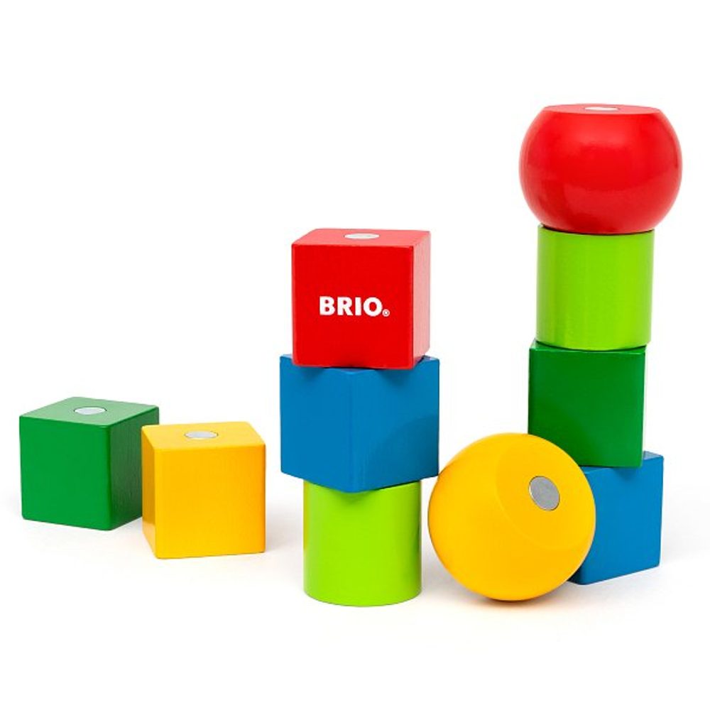 Levně BRIO Magnetické dřevěné kostky