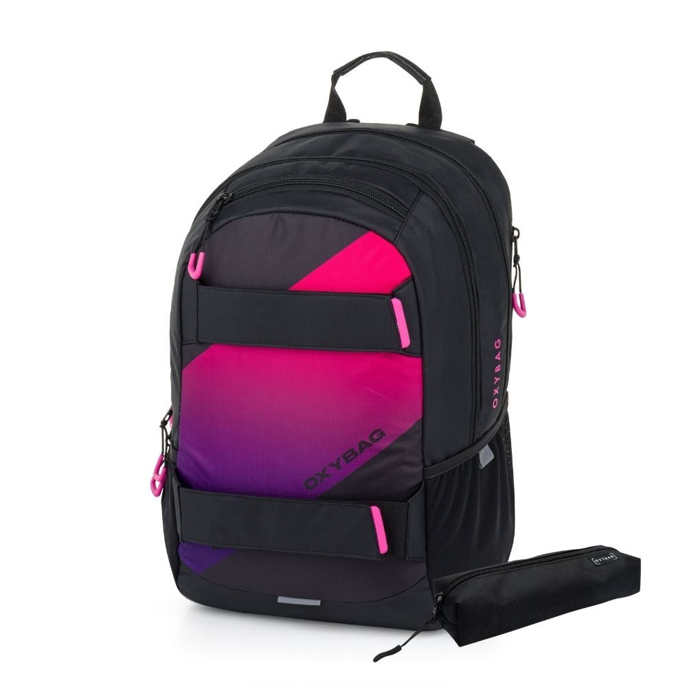 Karton P+P Studentský batoh + etue OXY Sport Ombre girl