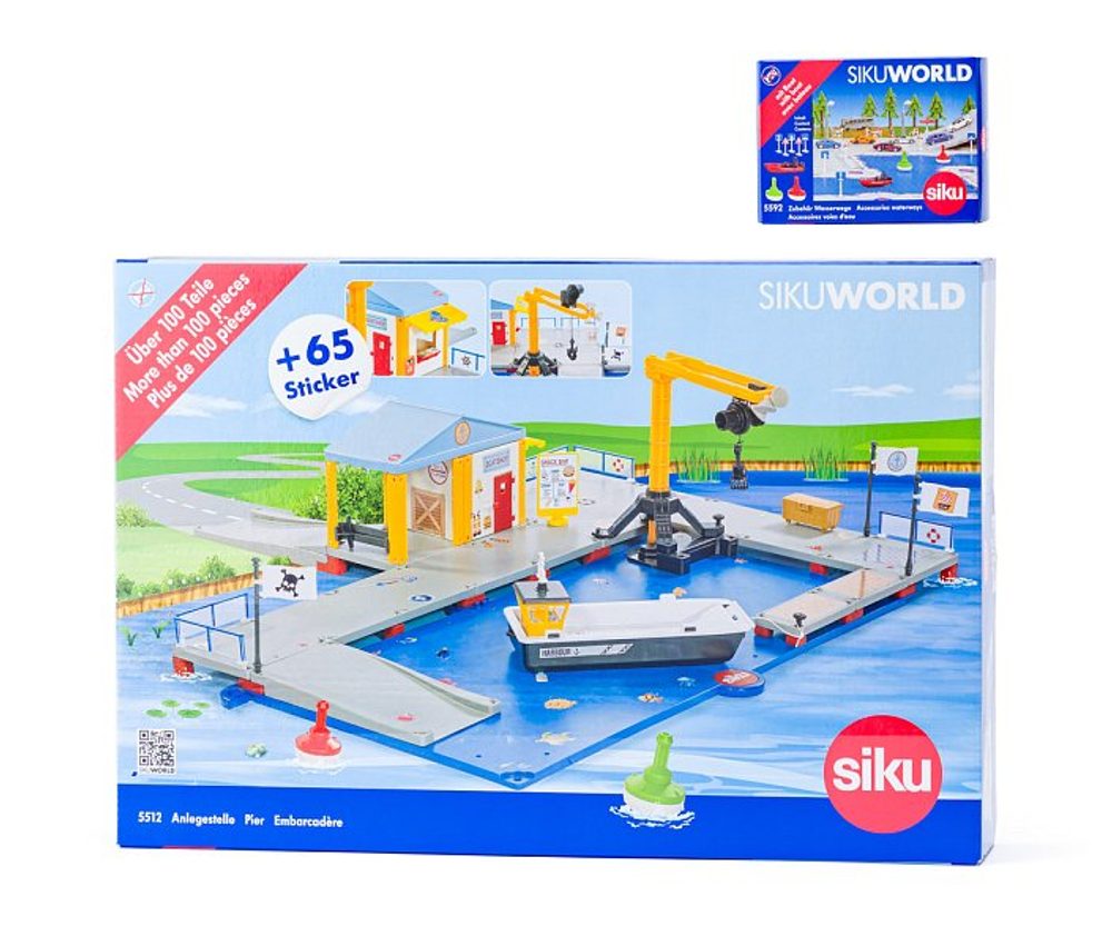 Levně SIKU World - nakládací přístav s molem a člunem
