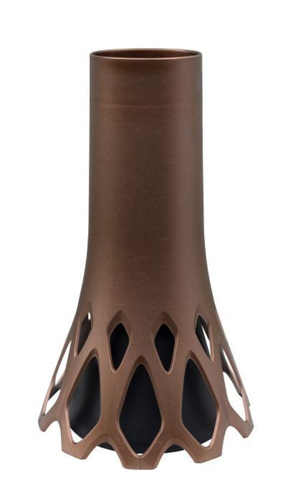 Levně váza hřbit. d10x34,5cm ROSETA 1,3l BRONZ. zátěžová